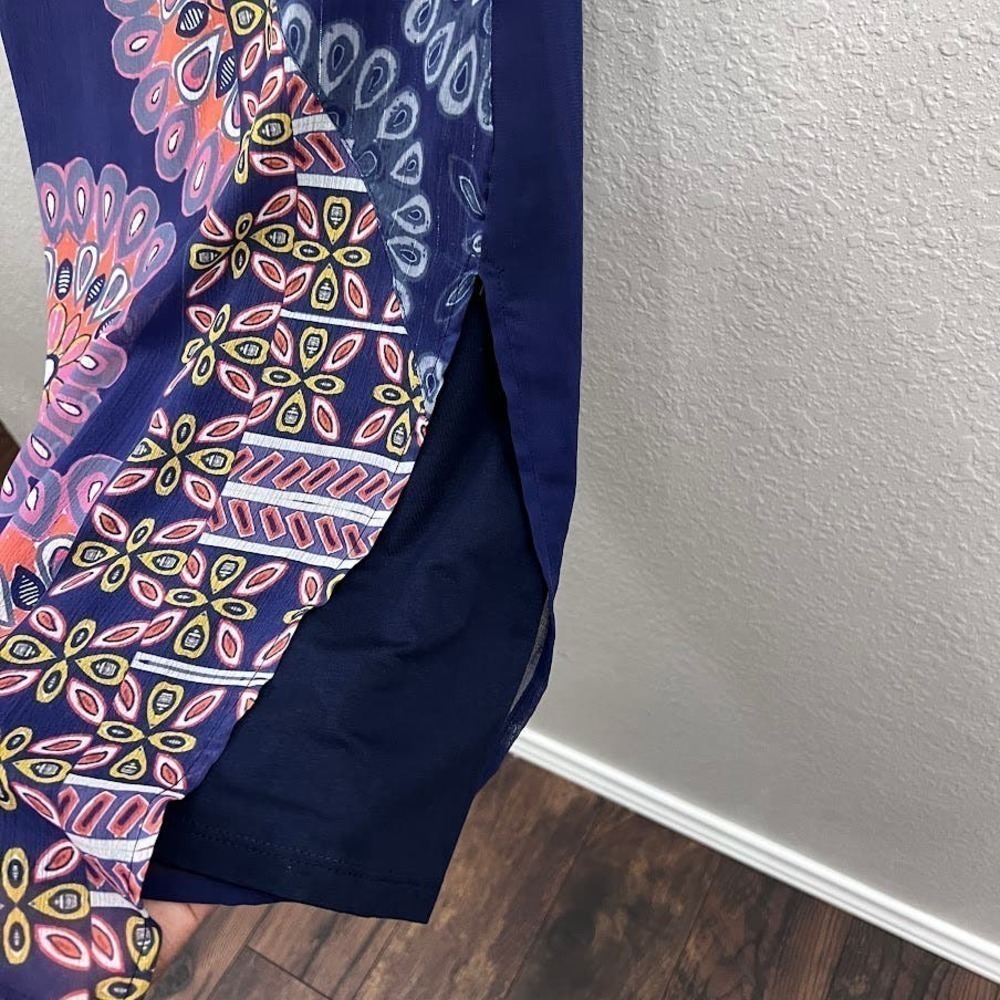 NEW Desigual Vest Kiroga Mini Dress Floral Print in Navy Blue Size small - Picture 10 of 13